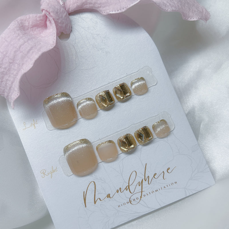 Cinnamon Rhinestone I05-185411 Toenail